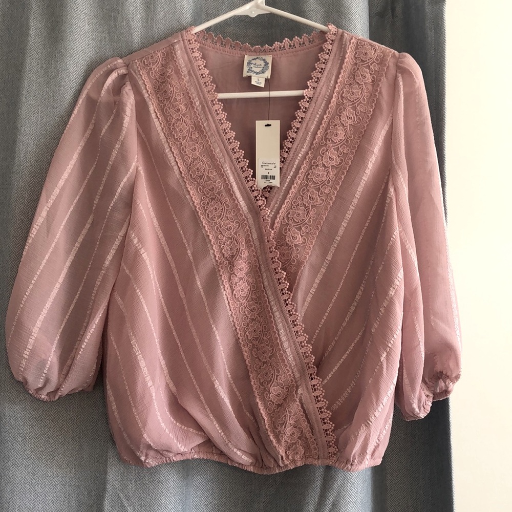 NWT Pink Lace Top from Francesca’s